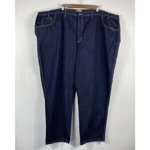 Liberty Blues KingSize Size 60x32 Loose Fit Straight Leg Jeans Blue Dark Wash
